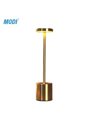 Modern LED Rechargeable Cordless Table Lamp with Touch Sensor, Aluminum Shell, 3 Levels Brightness, USB-C Charging Port, 3000K Portable Metal Bedside Lamp – Black & Gold - view 5
